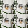 Vevino pendant light clear, Smoke-coloured, 4-light sources