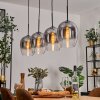 Vevino pendant light clear, Smoke-coloured, 4-light sources