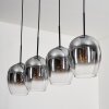 Vevino pendant light clear, Smoke-coloured, 4-light sources