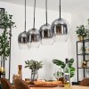 Vevino pendant light clear, Smoke-coloured, 4-light sources