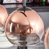 Koyoto pendant light clear, coppery, 4-light sources