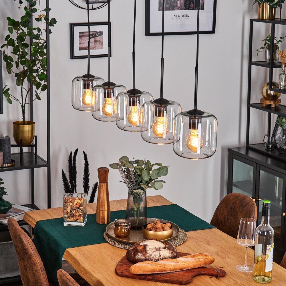 Lauden pendant light black, 5-light sources main product photo