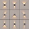 Hoods outdoor wall light, Up & Down Light, wall light LED silver, 1-light source