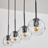 Ripoll pendant light black, 4-light sources