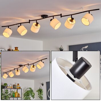 Alsen ceiling light black, 6-light sources