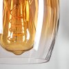 Vevino pendant light Amber, clear, 5-light sources