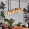 Vevino pendant light Amber, clear, 5-light sources