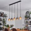 Vevino pendant light Amber, clear, Smoke-coloured, 5-light sources