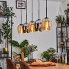 Vevino pendant light Amber, chrome, 5-light sources