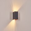 Hoods outdoor wall light, Up & Down Light, wall light LED copper, black, 1-light source