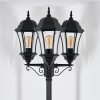 Etoe lamp post, path light black, 3-light sources