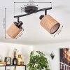 Kinnared ceiling light black, 2-light sources