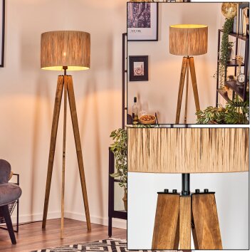 Granja floor lamp, Reading light Ecru, black, 1-light source