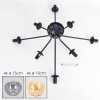 Gastor ceiling light 87 cm black, 8-light sources