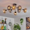 Gastor ceiling light 87 cm black, 8-light sources