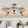 Gastor ceiling light 87 cm black, 8-light sources