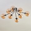 Gastor ceiling light 87 cm black, 8-light sources