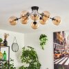 Gastor ceiling light 87 cm black, 8-light sources