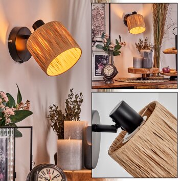 Granja wall light, wall spotlight black, 1-light source