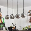 Ripoll pendant light black, 4-light sources