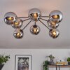 Gastor ceiling light 87 cm chrome, 8-light sources