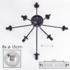 Gastor ceiling light 87 cm chrome, 8-light sources