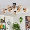 Gastor ceiling light 87 cm Amber, clear, 8-light sources