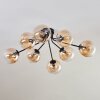 Gastor ceiling light 87 cm Amber, clear, 8-light sources