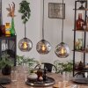 Ripoll pendant light Smoke-coloured, 3-light sources