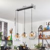 Ripoll pendant light Amber, clear, 3-light sources