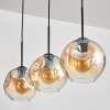 Ripoll pendant light Amber, clear, 3-light sources