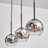 Ripoll pendant light chrome, clear, 3-light sources