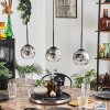 Ripoll pendant light clear, Smoke-coloured, 3-light sources