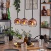 Ripoll pendant light clear, coppery, 3-light sources