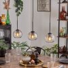 Koyoto pendant light Amber, clear, 3-light sources