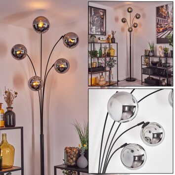 Gastor floor lamp chrome, 5-light sources