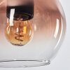 Koyoto pendant light clear, coppery, 3-light sources