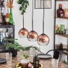 Koyoto pendant light clear, coppery, 3-light sources