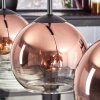 Koyoto pendant light clear, coppery, 3-light sources