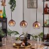 Koyoto pendant light clear, coppery, 3-light sources