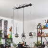 Ripoll pendant light chrome, Smoke-coloured, 3-light sources