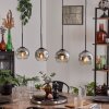 Ripoll pendant light chrome, clear, 4-light sources