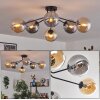 Gastor ceiling light 74 cm Amber, Smoke-coloured, 6-light sources