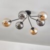 Gastor ceiling light 74 cm Amber, Smoke-coloured, 6-light sources