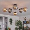 Gastor ceiling light 74 cm Amber, Smoke-coloured, 6-light sources