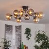 Gastor ceiling light 83 cm Amber, clear, Smoke-coloured, 10-light sources