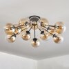 Gastor ceiling light Amber, clear, 12-light sources