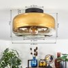 Boza ceiling light gold, clear, 1-light source