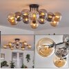 Gastor ceiling light 91 cm Amber, Smoke-coloured, 12-light sources