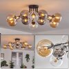 Gastor ceiling light 91 cm Amber, clear, Smoke-coloured, 12-light sources